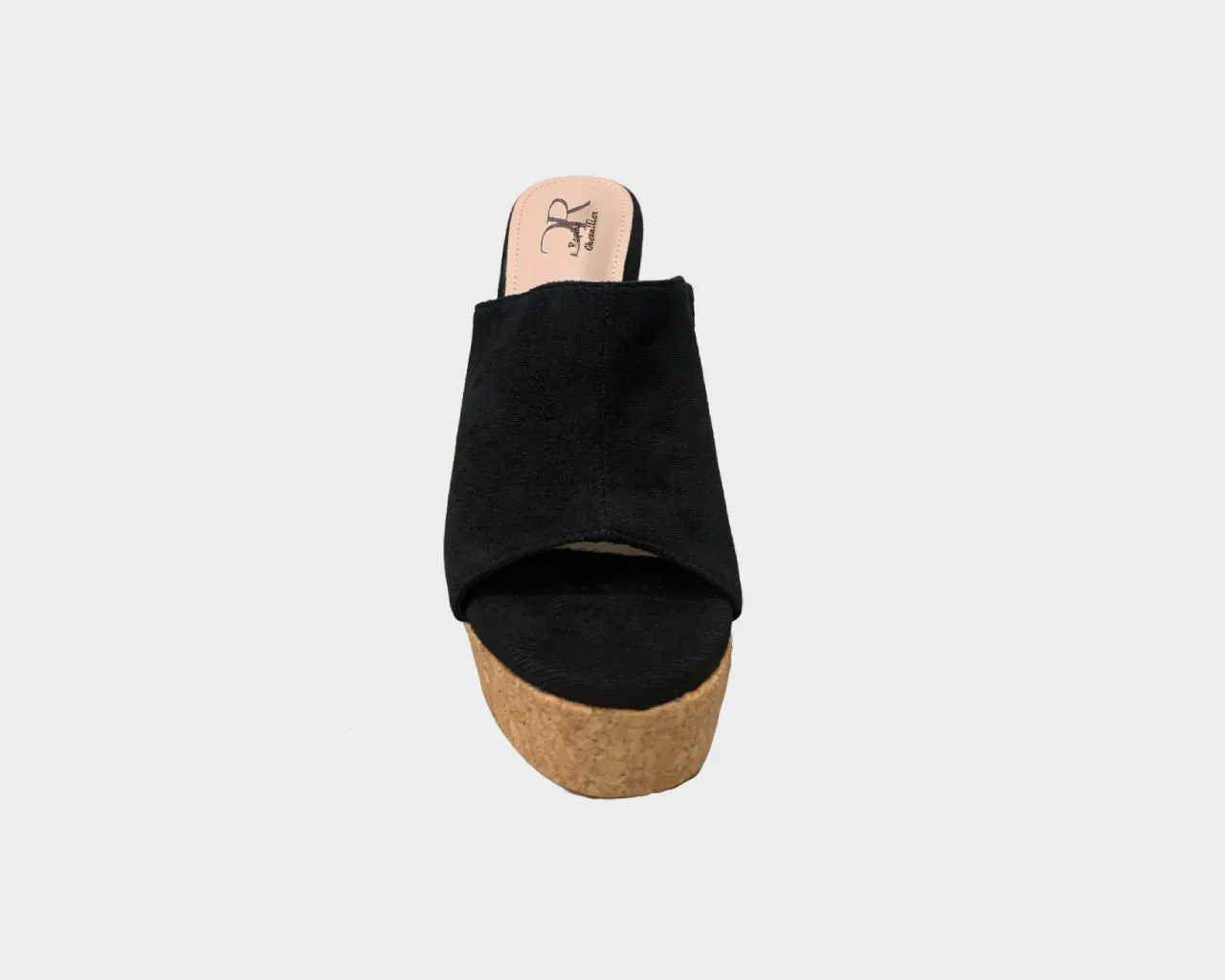 88 Slate Black Backless Wedge Sandal - The Tuscany