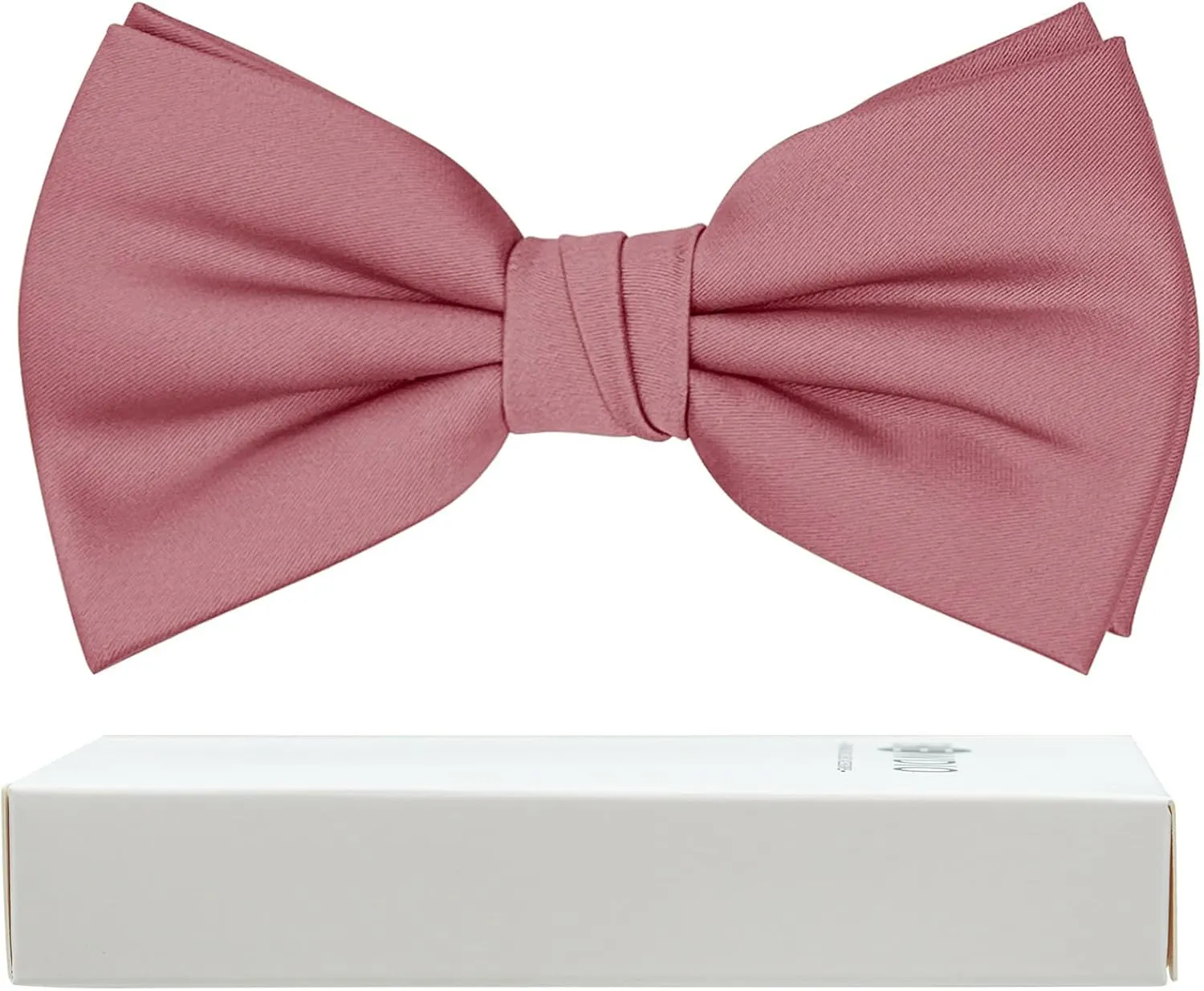 Adjustable Bow Ties for Men, Classic Solid Color Pre-Tied Bowties with Gift Box for Mens Wedding Party