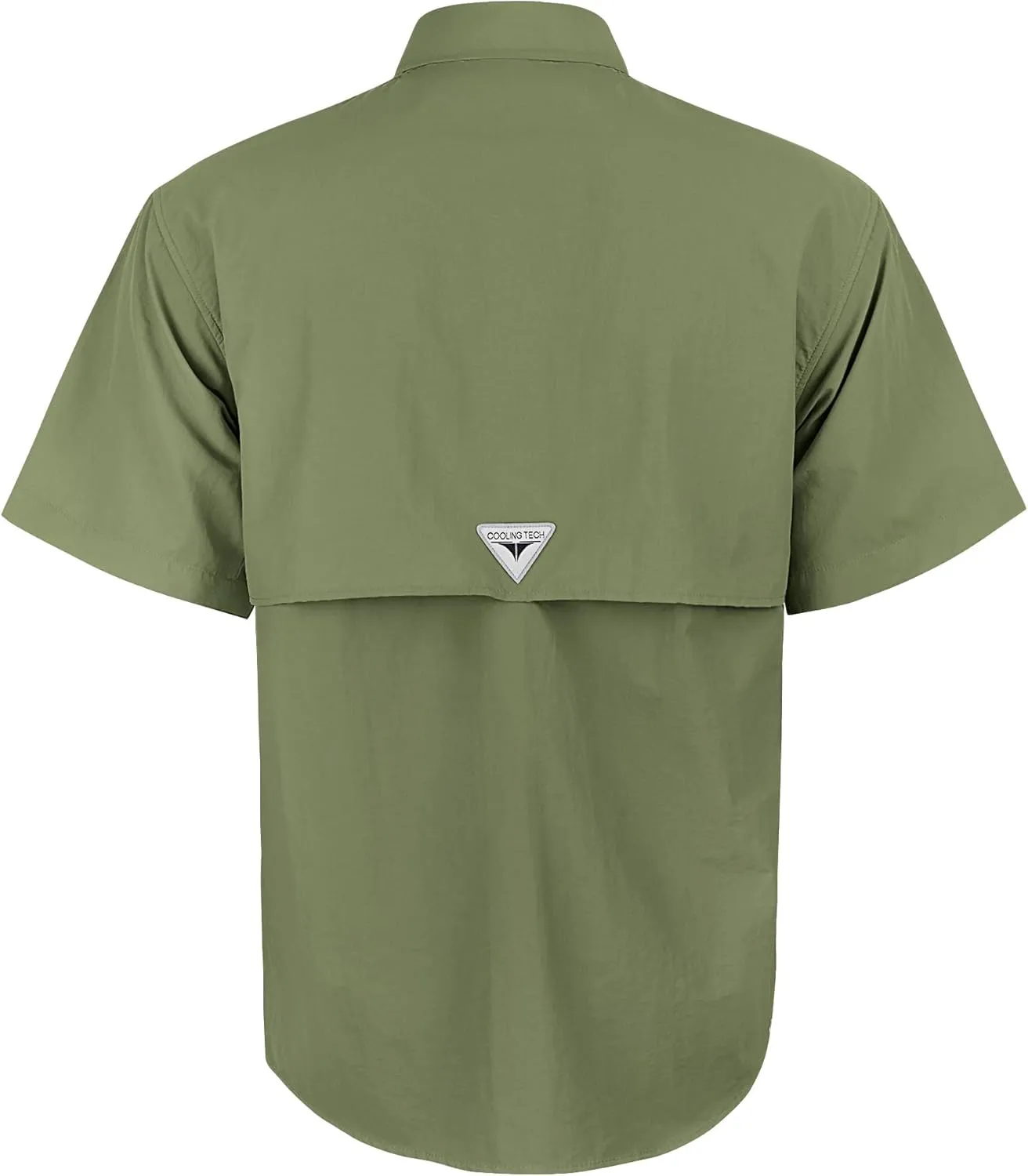 Alimens & Gentle Short Sleeve Fishing Shirt Wicking Fabric Sun Protection Casual Button Down Shirts