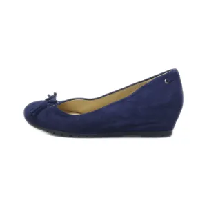 Bata Wedge Shoes Suede Blue Colour For Women
