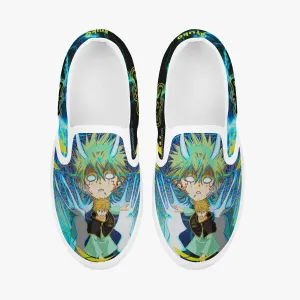 Black Clover Luck Voltia Kids Slip Ons Anime Shoes