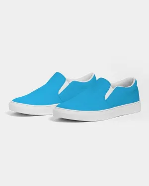 Bright Cyan Slip-On Canvas Sneakers | Men's | Bright Pure Cyan | C100M0Y0K0