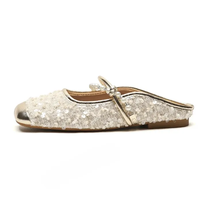 Chantelle Sequin Tweed Mules
