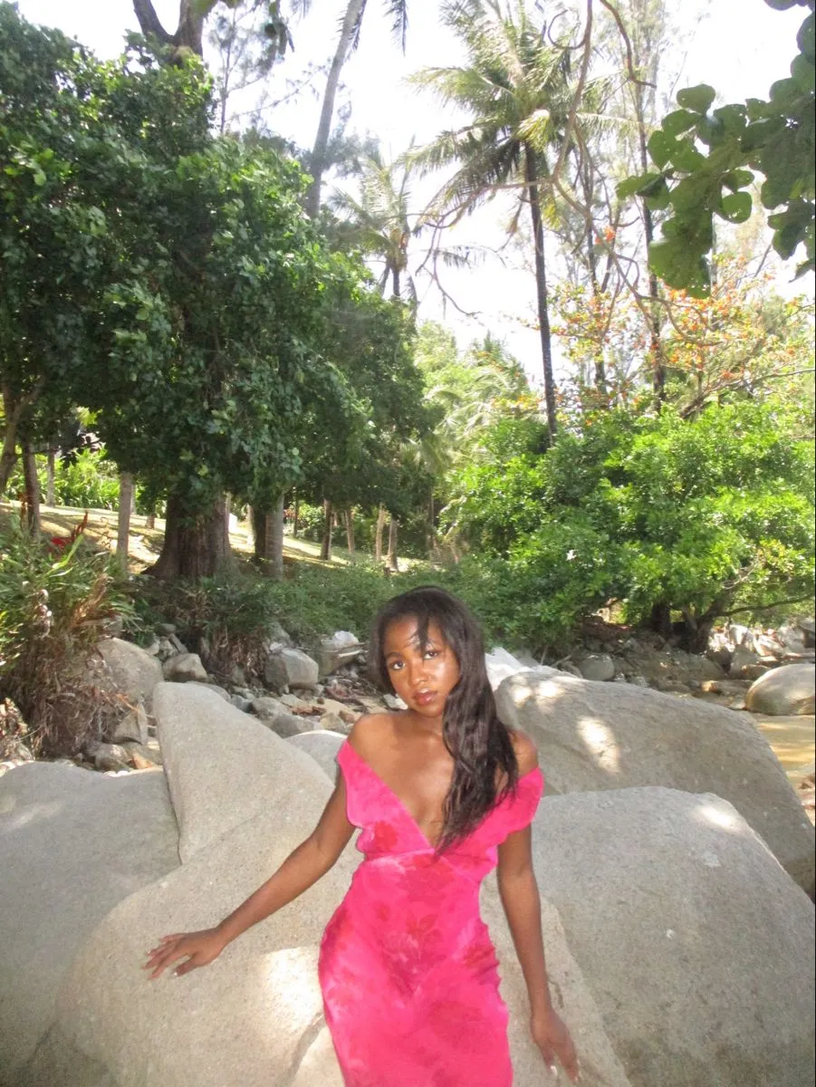Chic Deep V Neck Sheath Prom Dress,Summer Beach Dress  Y4606