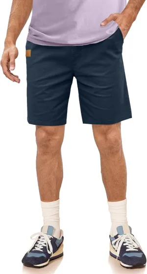 Comdecevis Mens Casual Shorts Stretch Waist Drawstring Summer Beach Twill Chino Golf Shorts