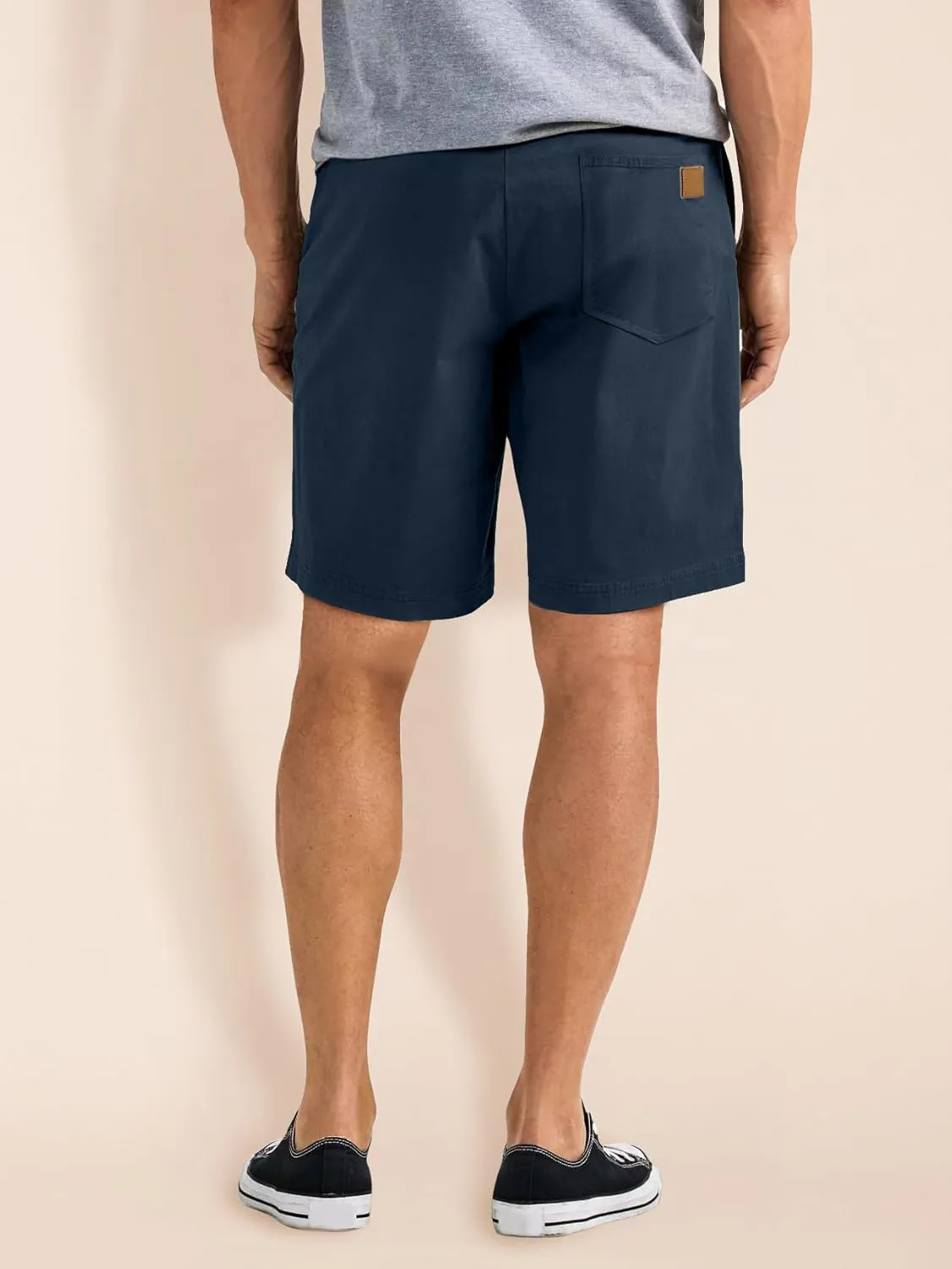 Comdecevis Mens Casual Shorts Stretch Waist Drawstring Summer Beach Twill Chino Golf Shorts
