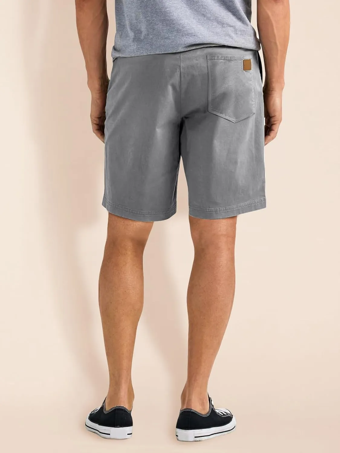 Comdecevis Mens Casual Shorts Stretch Waist Drawstring Summer Beach Twill Chino Golf Shorts