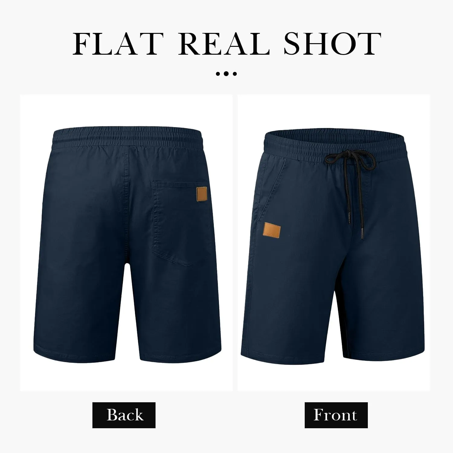 Comdecevis Mens Casual Shorts Stretch Waist Drawstring Summer Beach Twill Chino Golf Shorts