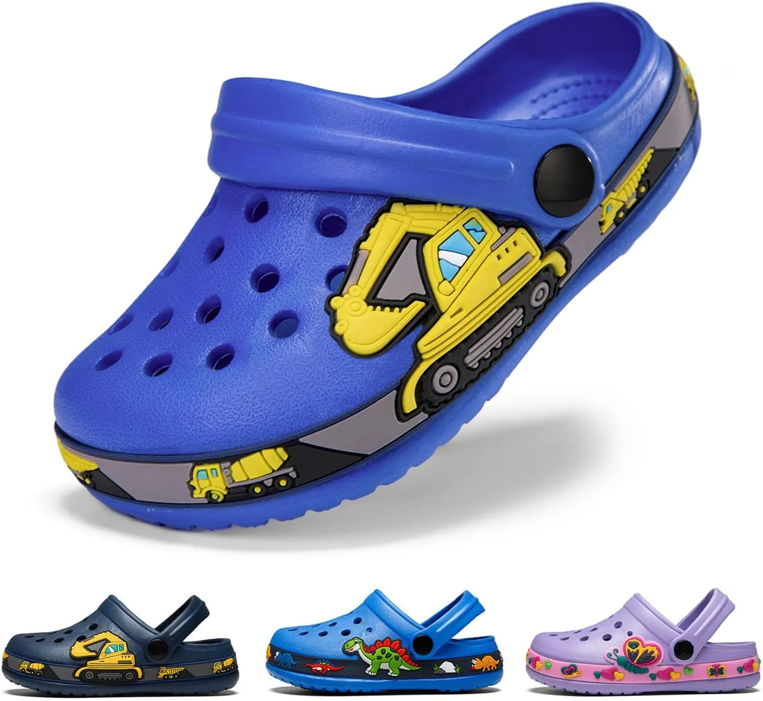 Drecage Toddler Clogs Kids Clogs for Girls Boys Slip on Garden Clogs Slide Sandals Waterproof Beach Pool Shoes Slipper