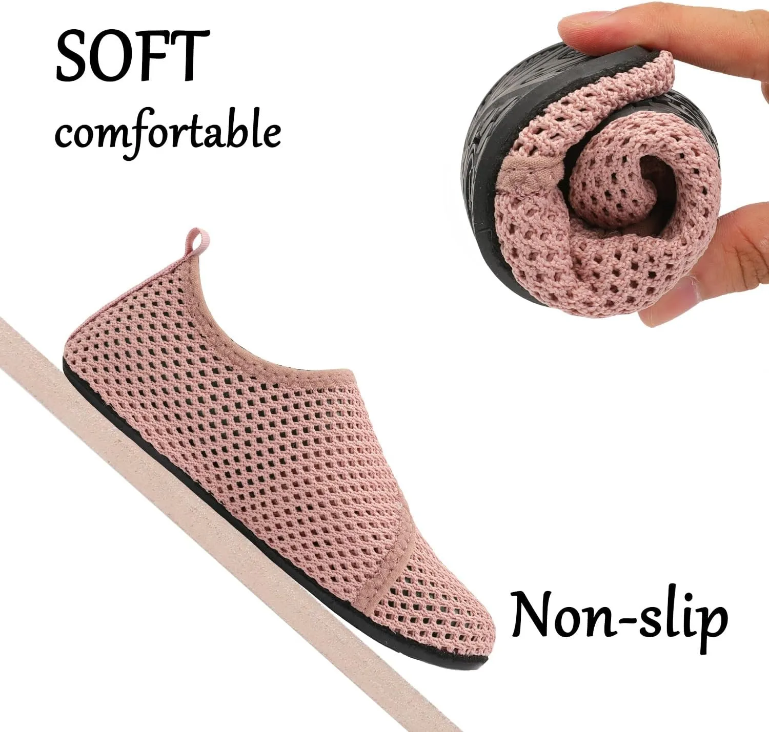 JOINFREE Kids Boys and Girls Swim Water Shoes Toddler Quick Dry Aqua Socks Barefoot Skin Shoes for Beach Sports
