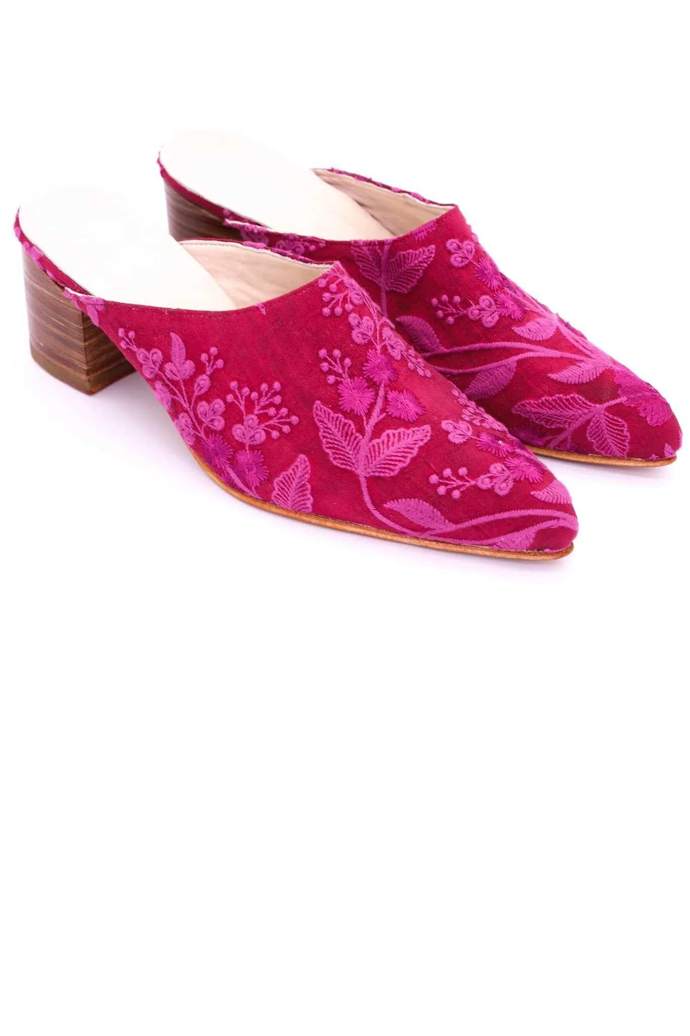 LAVENDER HEELED MULES ELLIE
