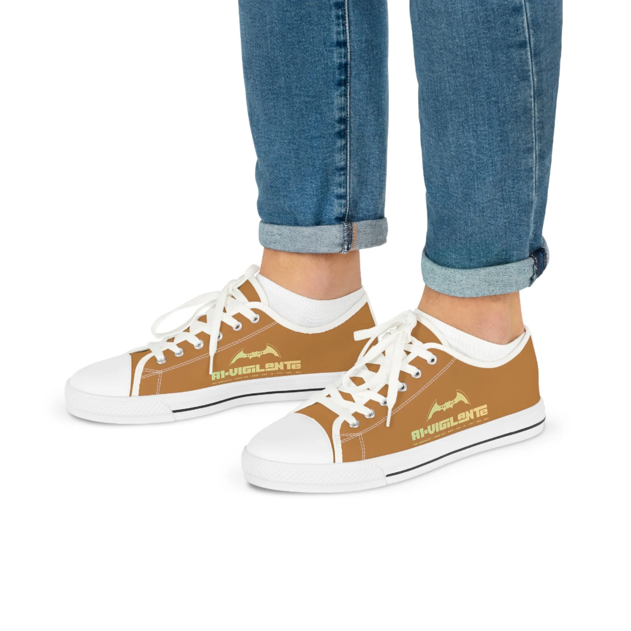 Light Brown A1-Vigilante  Men's Low Top Sneakers
