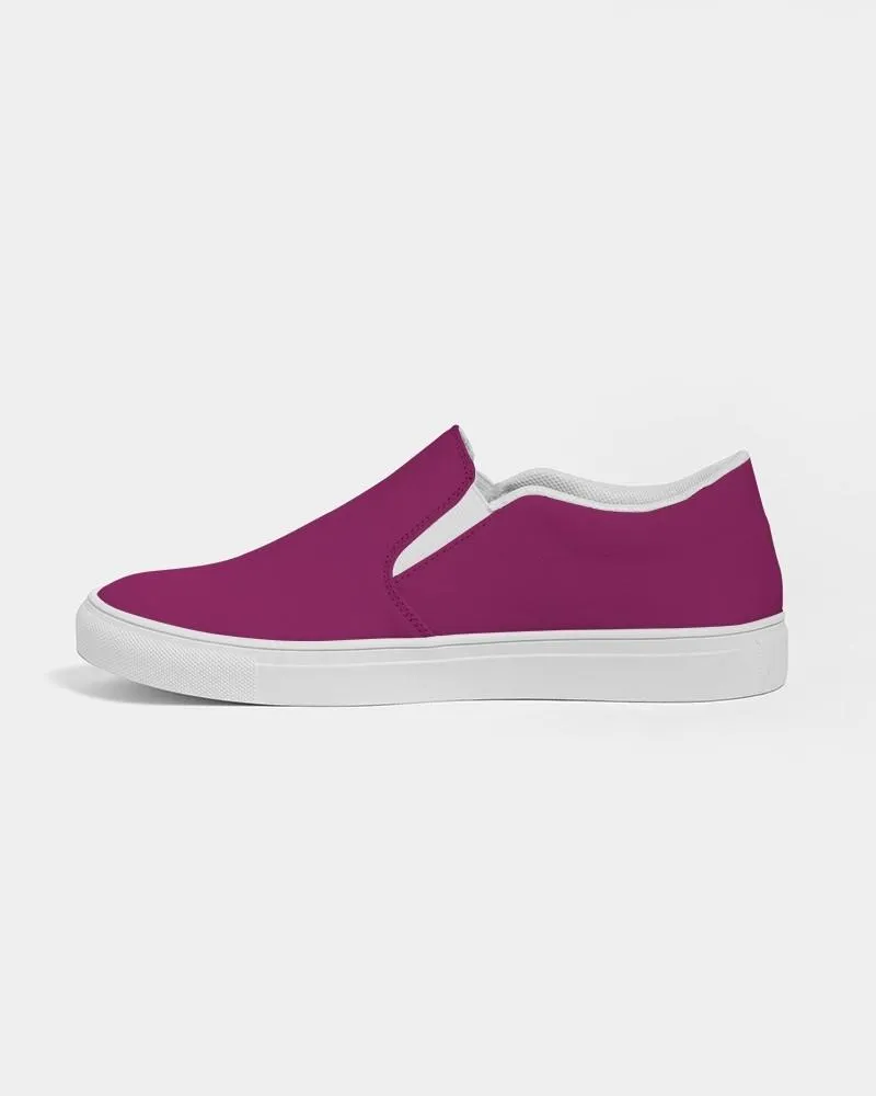 Medium Dark Magenta Slip-On Canvas Sneakers | Men's | Medium Dark Pure Magenta | C0M100Y0K60