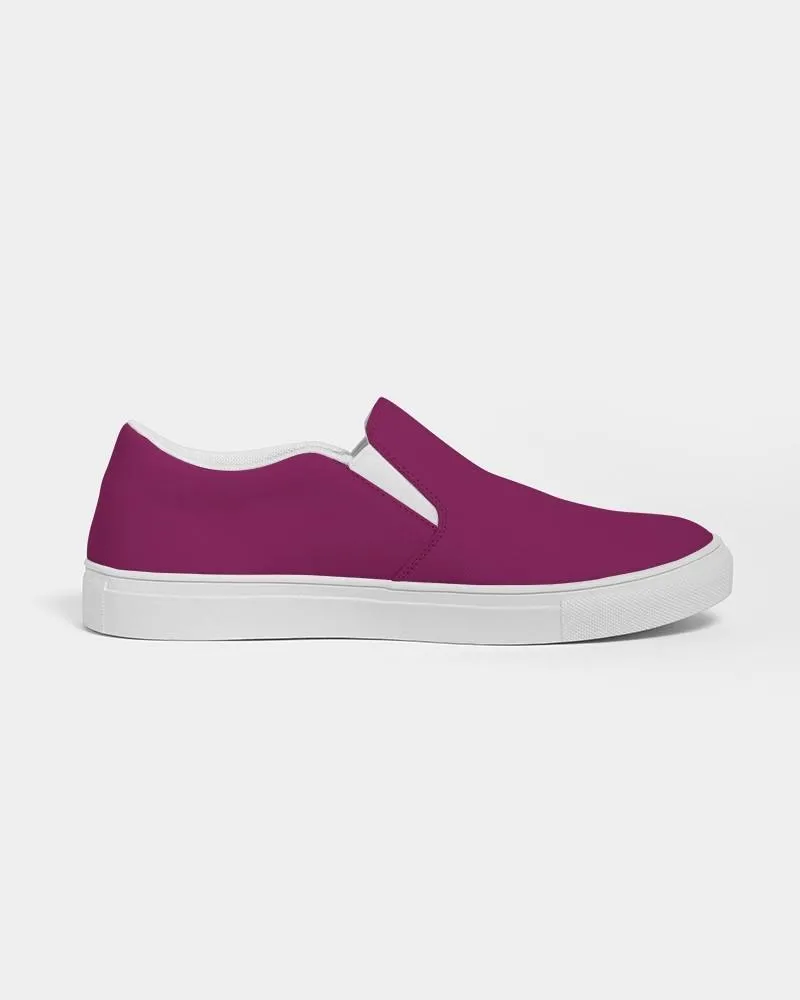 Medium Dark Magenta Slip-On Canvas Sneakers | Men's | Medium Dark Pure Magenta | C0M100Y0K60