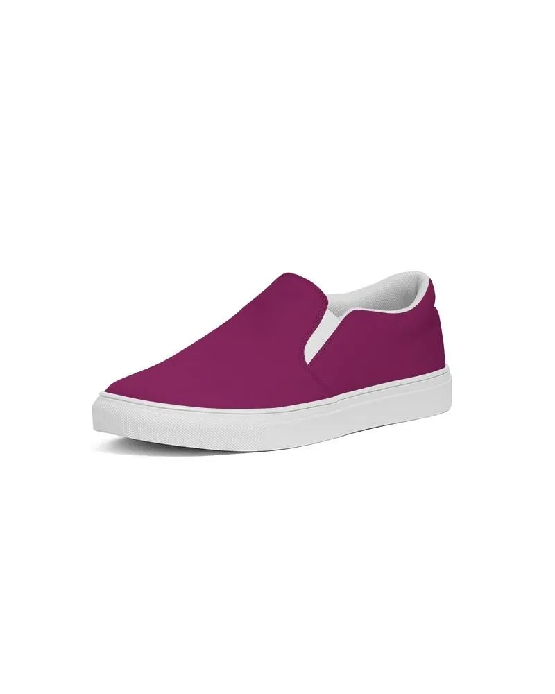 Medium Dark Magenta Slip-On Canvas Sneakers | Men's | Medium Dark Pure Magenta | C0M100Y0K60