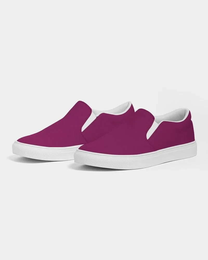 Medium Dark Magenta Slip-On Canvas Sneakers | Men's | Medium Dark Pure Magenta | C0M100Y0K60