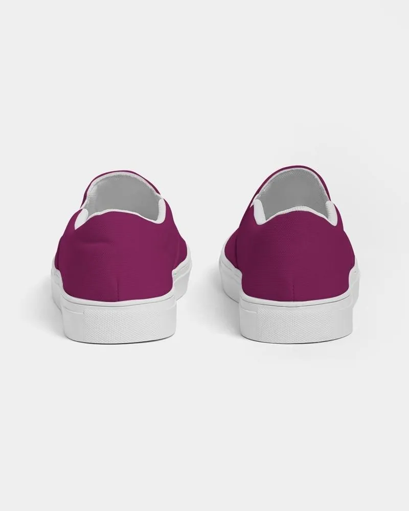 Medium Dark Magenta Slip-On Canvas Sneakers | Men's | Medium Dark Pure Magenta | C0M100Y0K60