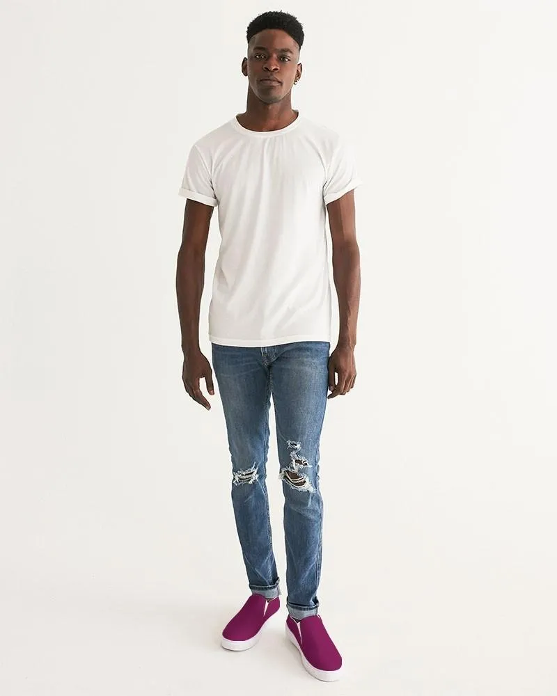Medium Dark Magenta Slip-On Canvas Sneakers | Men's | Medium Dark Pure Magenta | C0M100Y0K60