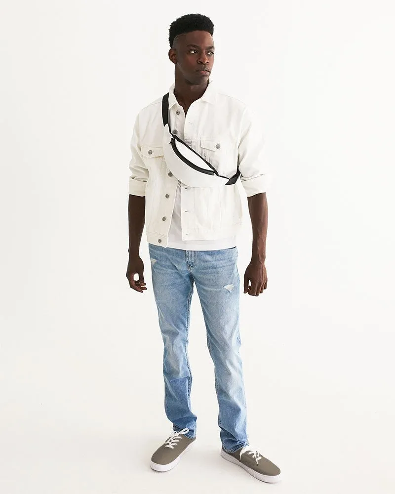 Medium Dark Orange Brown Men's Canvas Sneakers | Men's | Medium Dark Pale Pastel Orange Brown | C0M15Y30K60