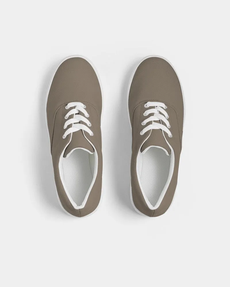 Medium Dark Orange Brown Men's Canvas Sneakers | Men's | Medium Dark Pale Pastel Orange Brown | C0M15Y30K60
