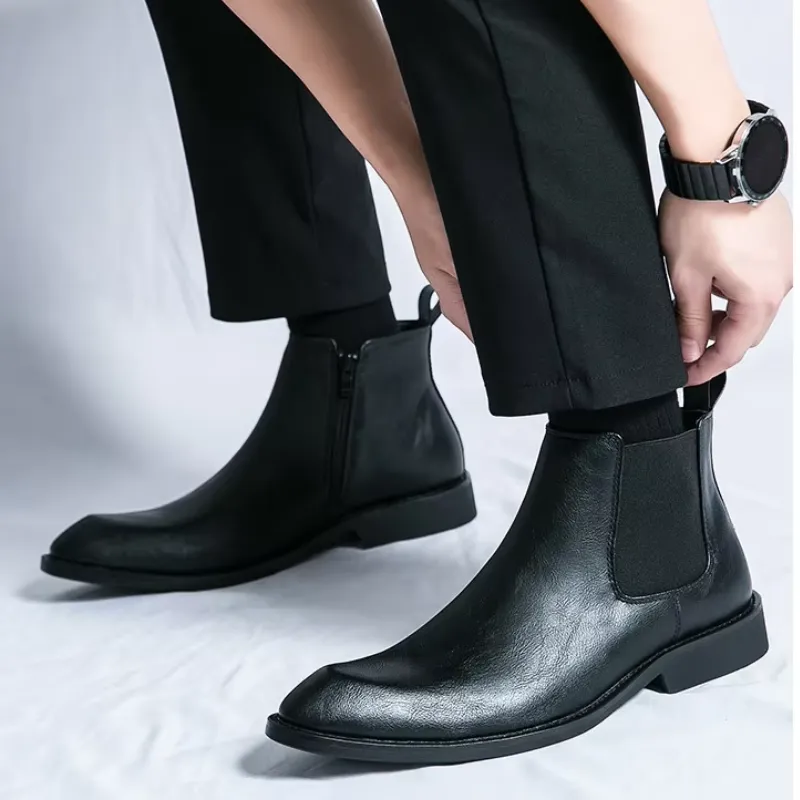 Men's Classic Lace Up Chelsea Boots with Zipper | For Everyday Wear