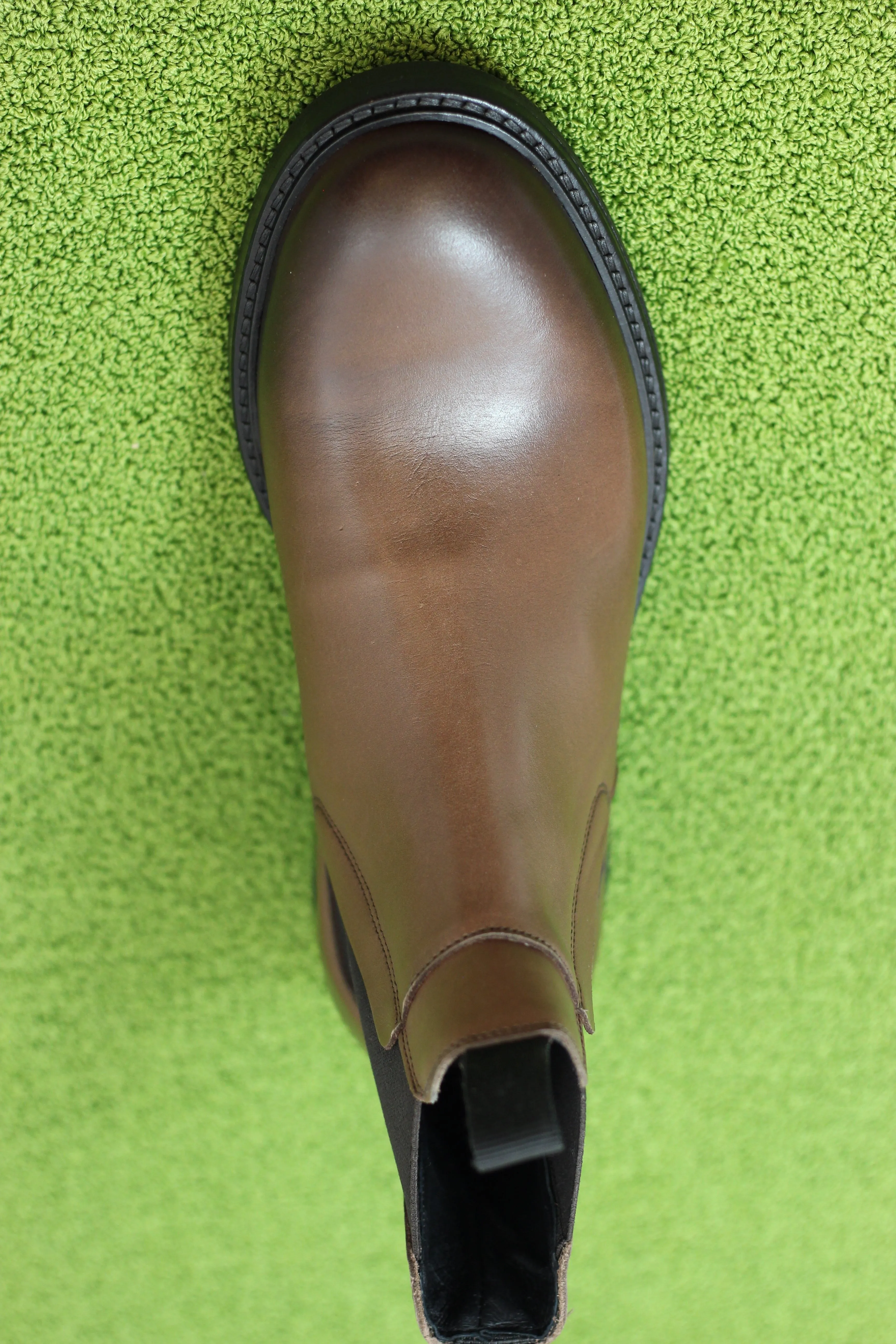 Mens Stanley Chelsea Boot - Brown Leather