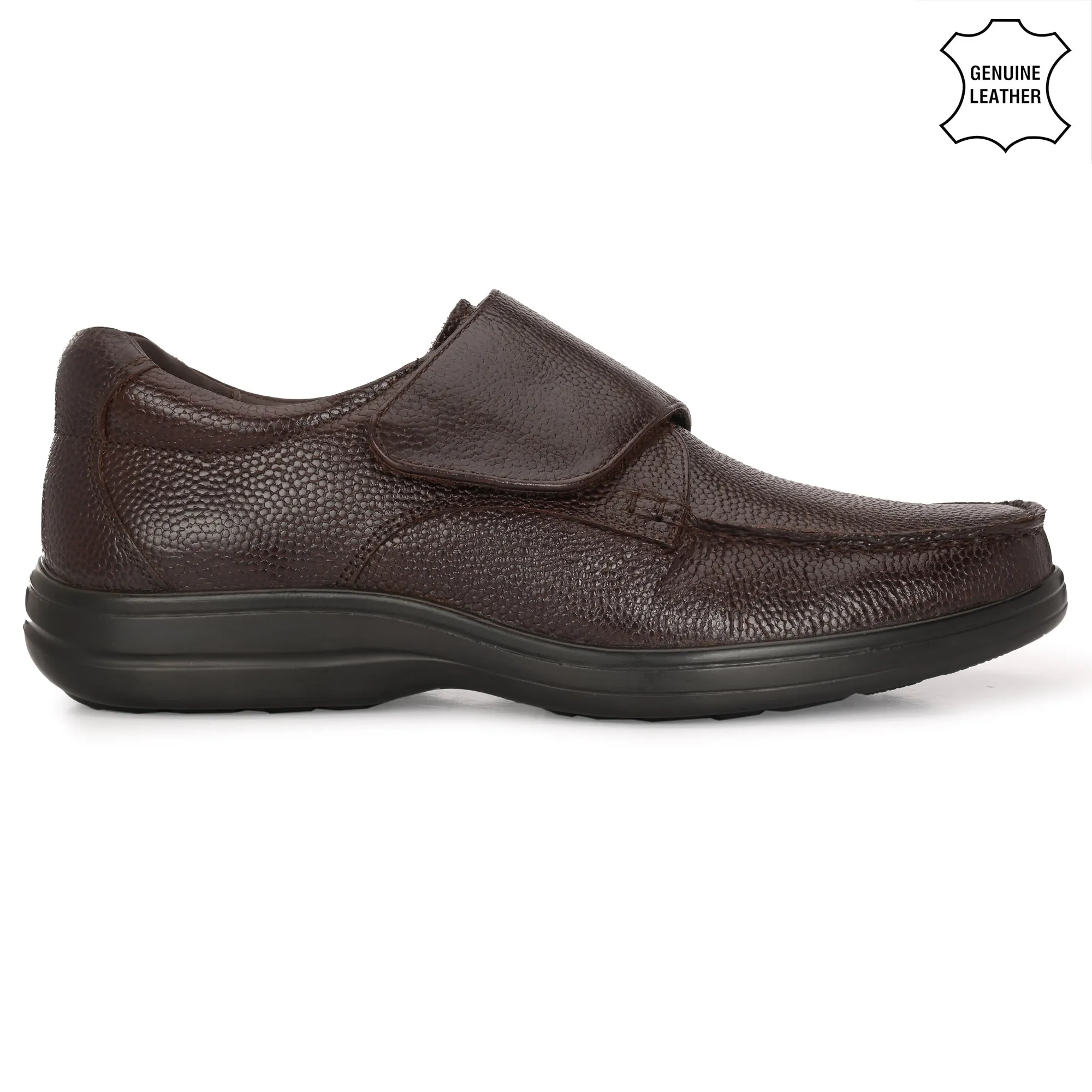 Pure Trumock Full Grain Leather Velcro Slip Ons