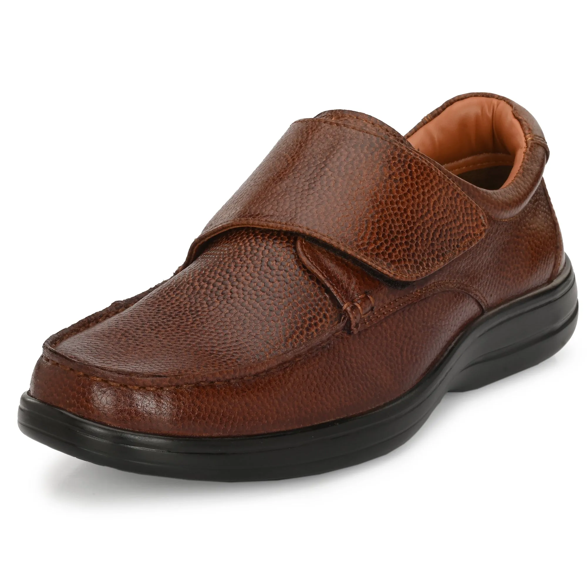 Pure Trumock Full Grain Leather Velcro Slip Ons