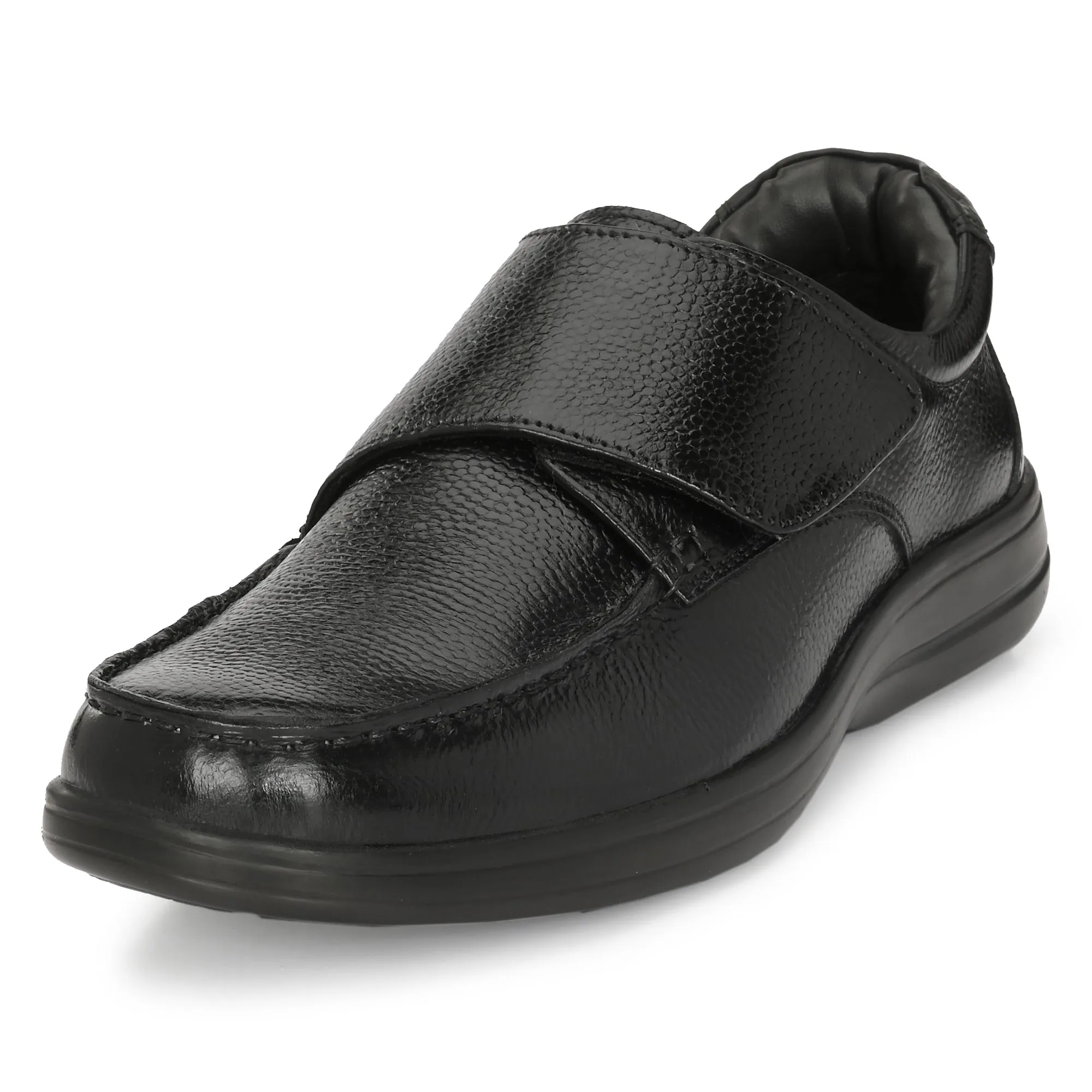 Pure Trumock Full Grain Leather Velcro Slip Ons