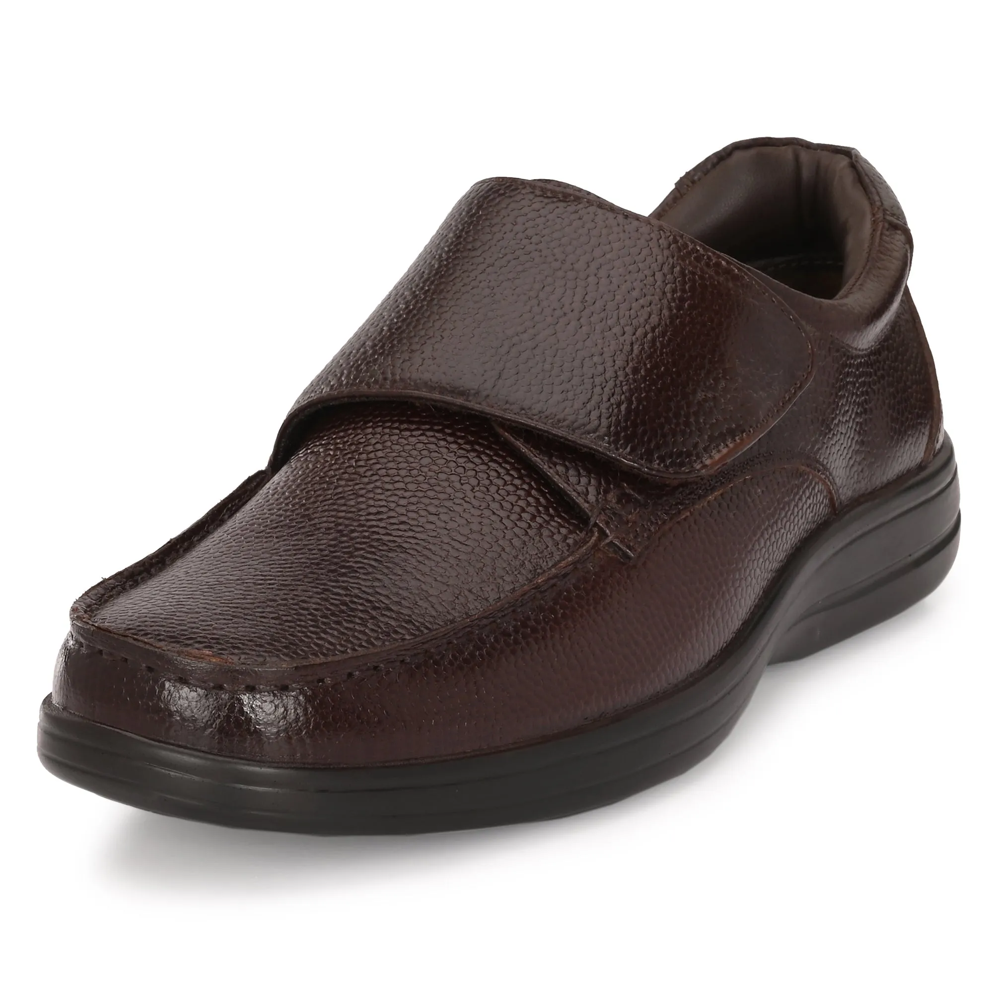 Pure Trumock Full Grain Leather Velcro Slip Ons