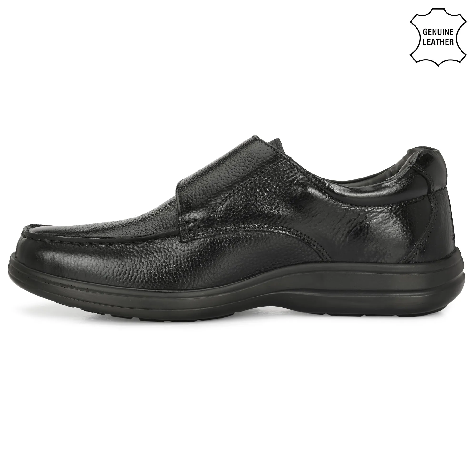 Pure Trumock Full Grain Leather Velcro Slip Ons