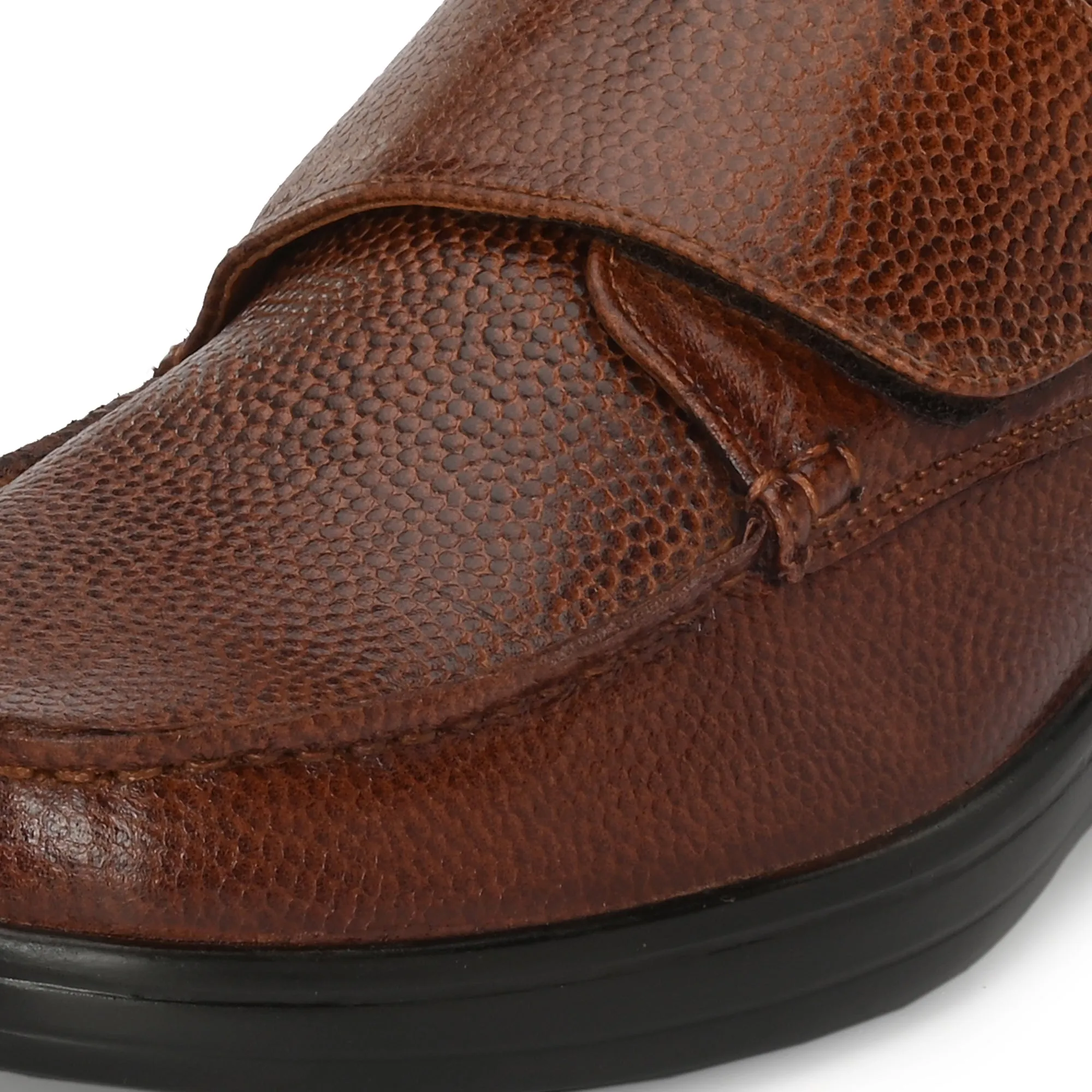 Pure Trumock Full Grain Leather Velcro Slip Ons