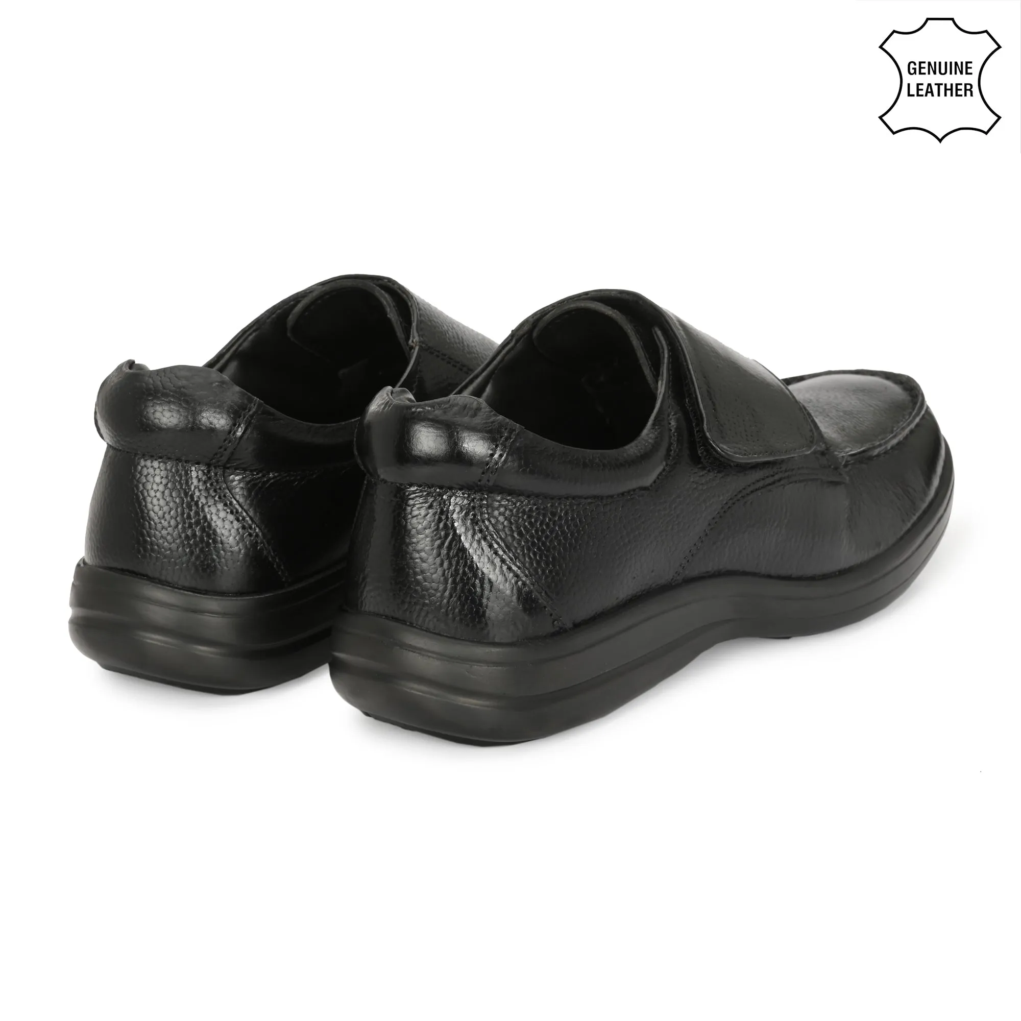 Pure Trumock Full Grain Leather Velcro Slip Ons