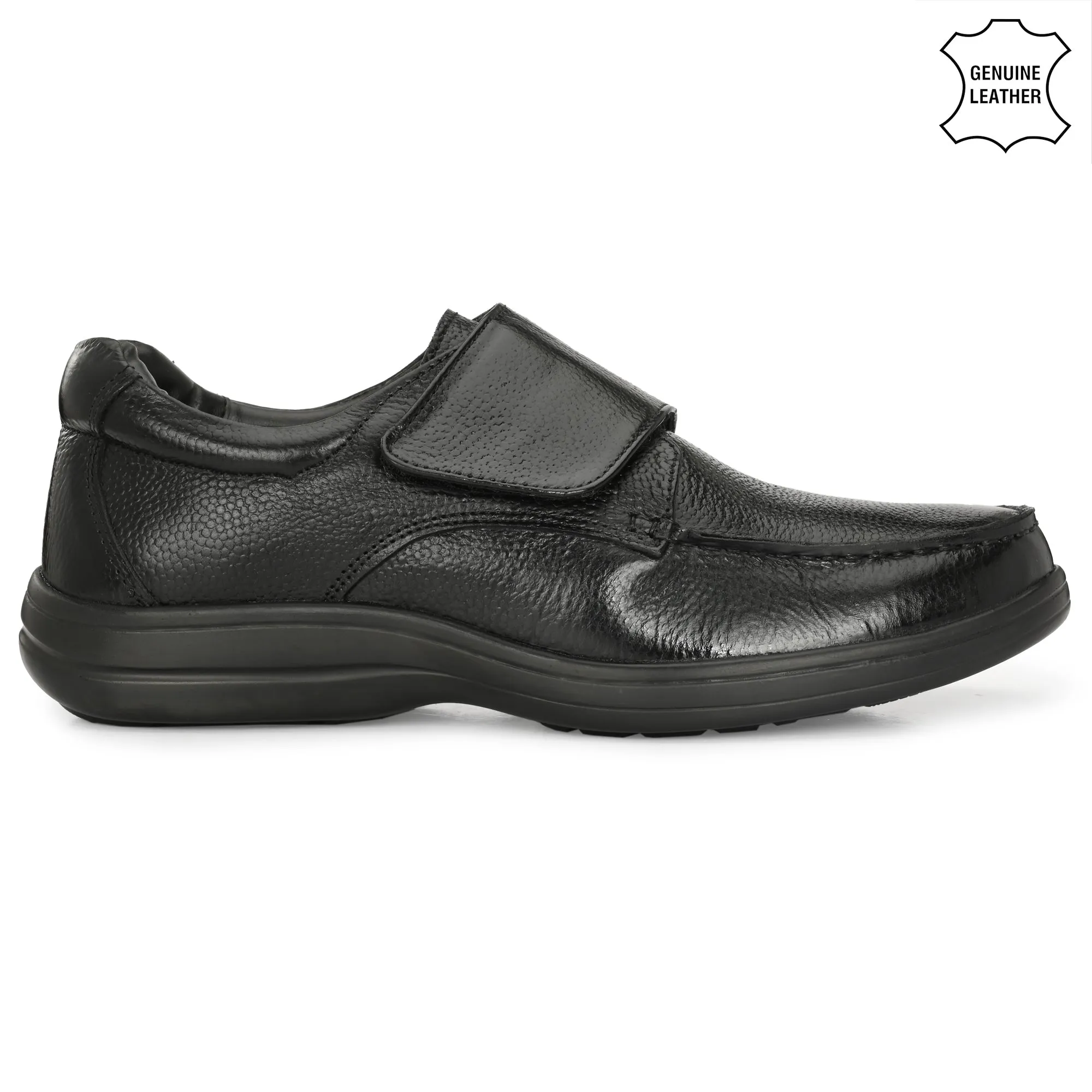 Pure Trumock Full Grain Leather Velcro Slip Ons