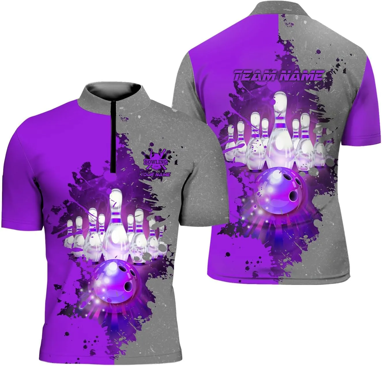 Rivelus Personalized Bowling Jersey 3D, Bowling Shirts for Team, Bowling Shirt Unisex for Men Women, Bowling Polo Shirts