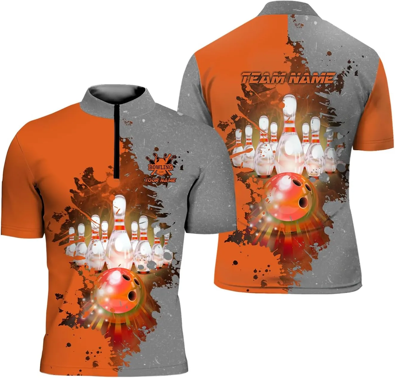 Rivelus Personalized Bowling Jersey 3D, Bowling Shirts for Team, Bowling Shirt Unisex for Men Women, Bowling Polo Shirts
