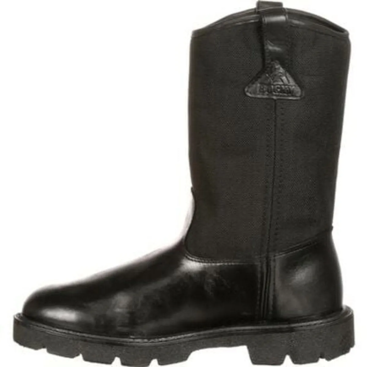 Rocky Pull-ons Men's Wellington Soft Toe Work Boots Fq0006300 In Black