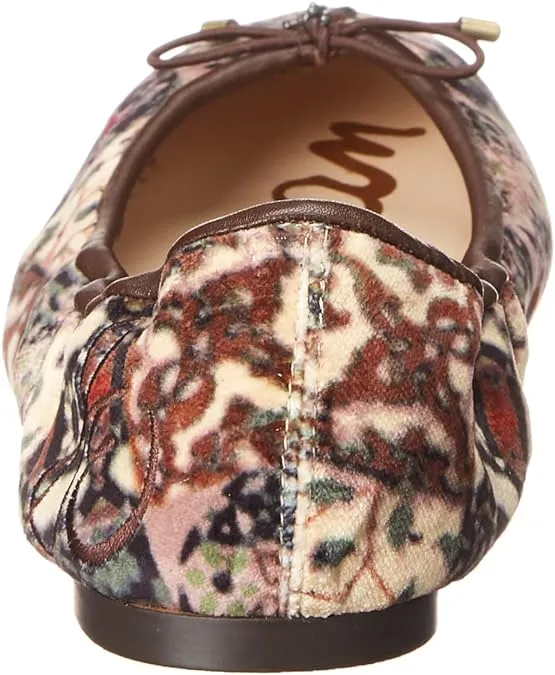 Sam Edelman Felicia Ivory Multi Slip On Rounded Toe Flexible Ballet Flats