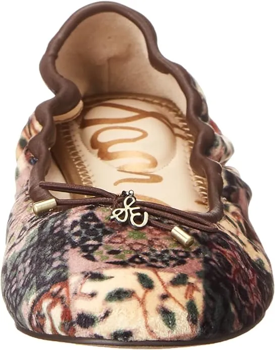 Sam Edelman Felicia Ivory Multi Slip On Rounded Toe Flexible Ballet Flats