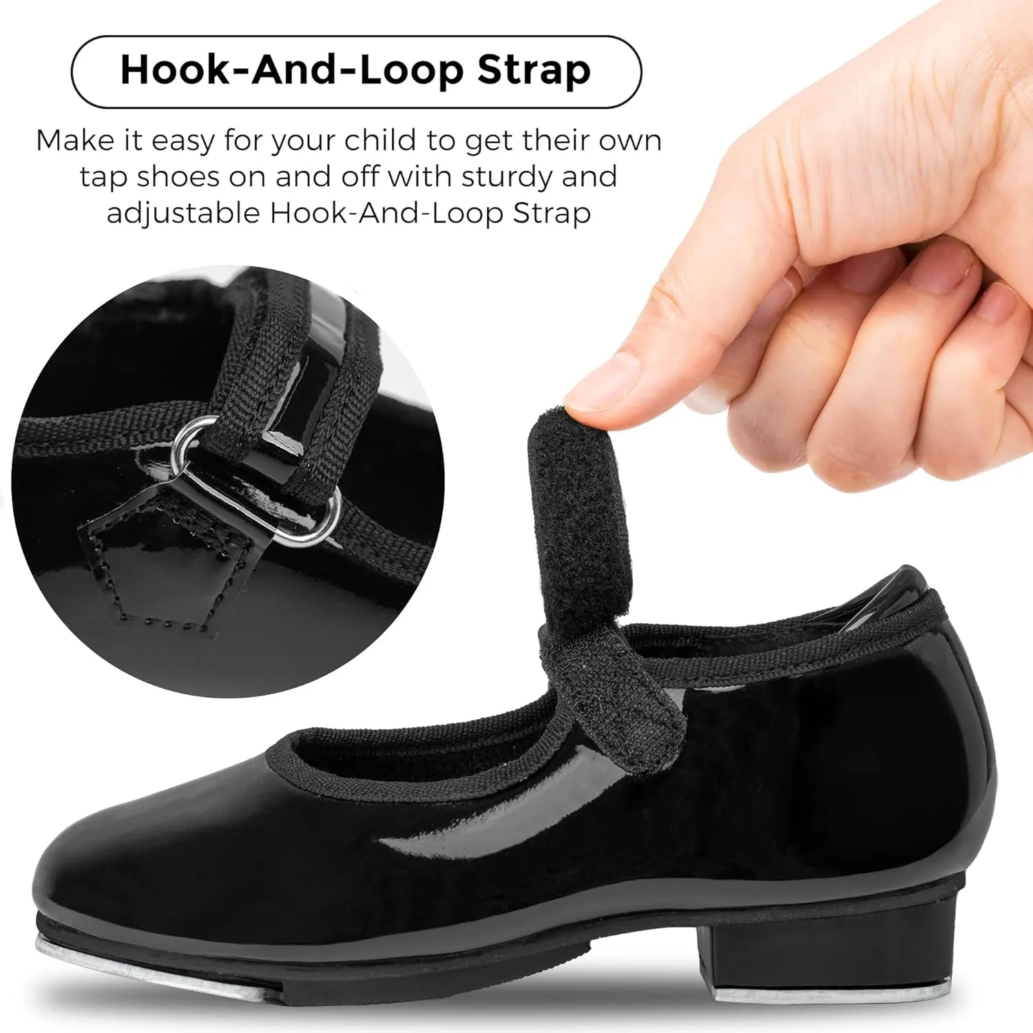 Stelle Tap Shoes for Girls Boys PU Leather Non-Slip Dance Shoes for Toddler/Little Kid/Big Kid