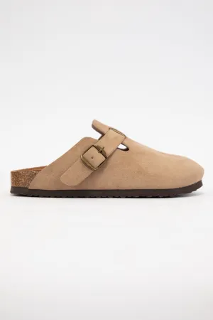 Taupe Slip On Clog