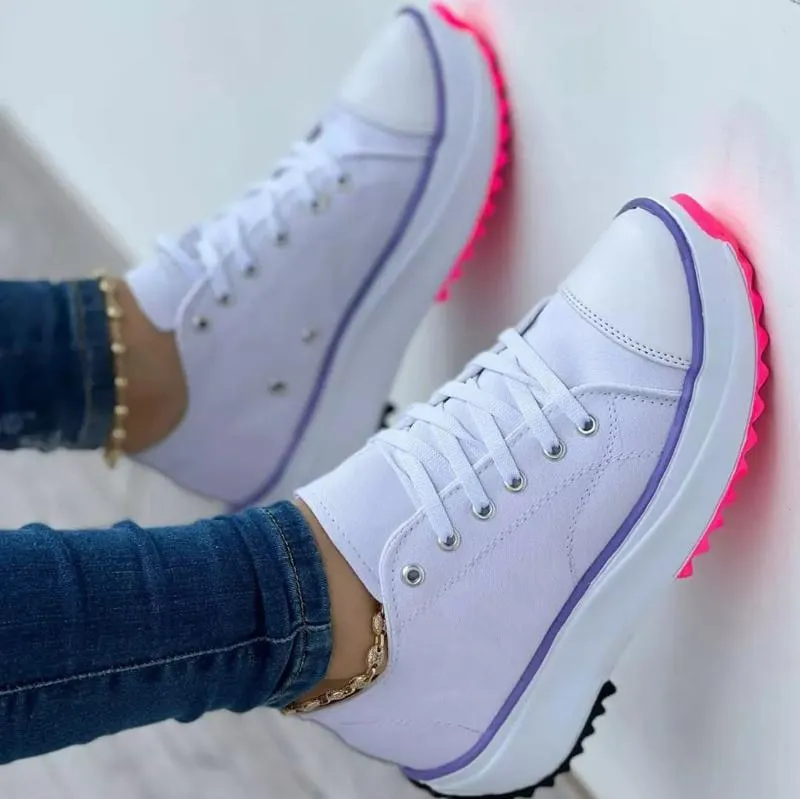 Thick-soled Canvas Sneakers