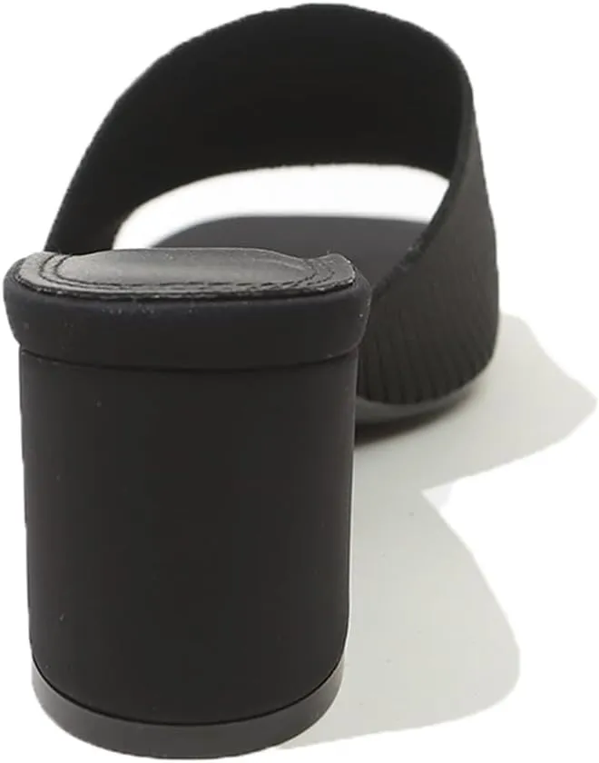 Women's Heeled Sandals Square Open Toe comfortable Heeled Mules Chunky Block Low Heel On Slides